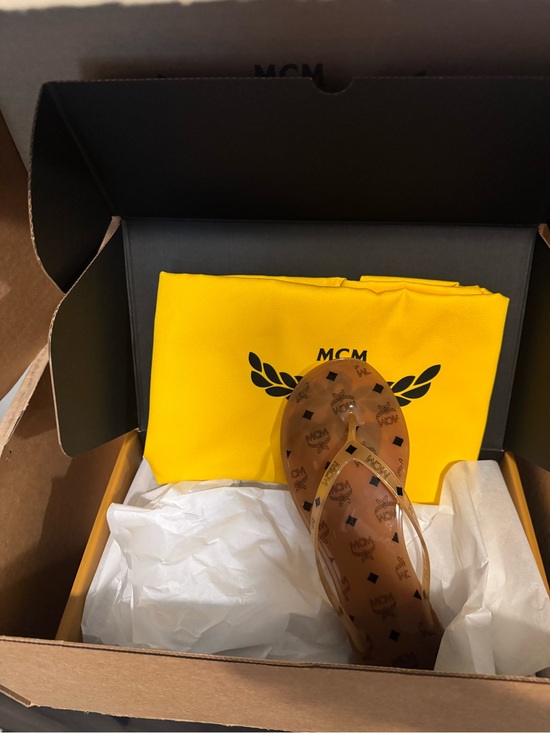 MCM Shoes - MCM Brown Logo Jelly Sandals